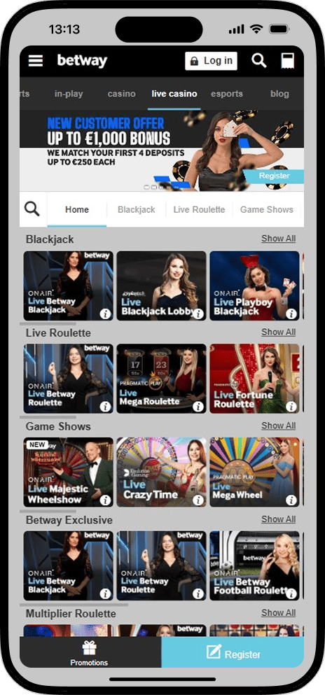 Betway Live Casino