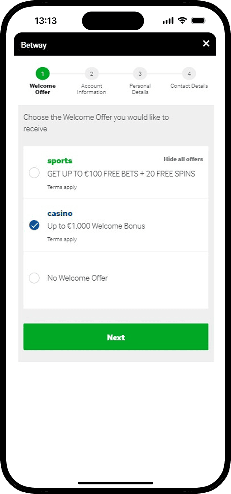 Betway Register